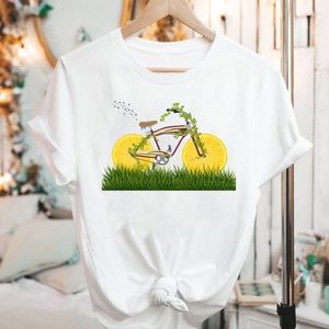 T-shirt da donna Donna Graphic Manica corta Arancione Tendenza Ladies Cartoon 2023 Cute Summer Fashion Stampa Abbigliamento femminile Top Tees Tshirt