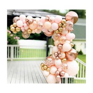 Party Dekoration Aron Rosa Ballon Garland Arch Kit Hochzeit Geburtstag Kinder Globos Rose Gold Konfetti Latex Ballon Baby Dusche Drop de Dhdqk