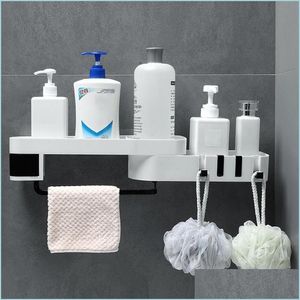 Bathroom Storage Organization Corner Shees Hollow Carving Shower Trays Adhesive Wall Holder Shampoo Home Kitchen Organizer Drop De Dh9Il