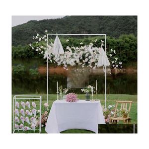 Party Decoration Wedding Props Stage Bakgrund Frame Decor Flower Balloon Support Square Arch Birthday Backdrop Stand Drop Delivery DHSA4