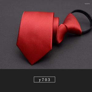 Bow Ties High Quality 2023 Fashion Men Formal Suit Zipper 7cm Blue Red Black Tie Wedding Party Slyckor Designers med presentförpackning