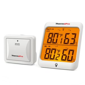 Hushållens termometrar Termopro TP63C 60m trådlöst inomhus utomhus väderstation hygrometer digital luftfuktighet med bakgrundsbelysning 230201