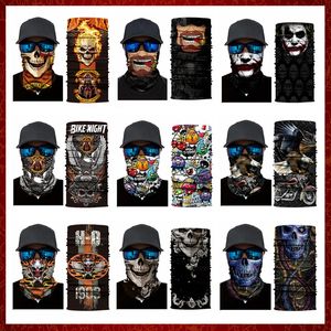 MZZ110 MOTORCYCLE FACE MASK GHOST MASK Biker Head Scarf Neck Masque Skull Halloween Face Shield Mascara Moto Riding Bandanas