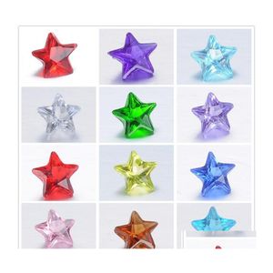 Charms Crystal Star pływające mieszanki mieszanki Lacka 4 mm okrągłe szkło 500pcs/partia C3 Drop dostawa wyniki biżuterii komponenty Dhyve