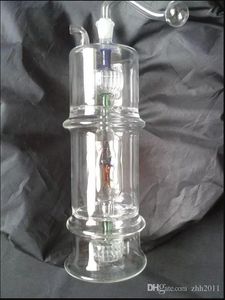 Tre lager av glas Mute Hookah Wholesale Bongs Oil Burner Glass Pipes Water Pipes Glass Pipe Oil Rigs R￶kning