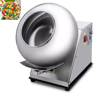 Ticari Şeker Kaplama Makinesi Elektrikli Fıstık Kapatıcı Tablet Polshing Boyama Çikolata Yuvarlatma Gıda Kurutma Makinesi