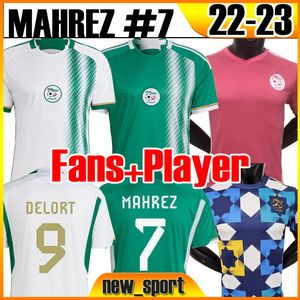 22 23 Algerie Maillot de Football Maglie da calcio Fan Player Versione Speciale Home Away Away Mahrez Bounedjah Bouazza 19 20 Algeria Jersey Men Kids Kits Allening Uniforms