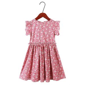 Vestidos de menina Little Maven 2022 Meninas Novo Vestido Floral Verão Cotton Casual Roupas adorável e bonita para crianças 3-9 ano 0131