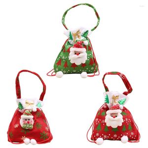 Noel Süslemeleri Çocuk Goodiebag Dokunmayan Şeker Çantaları 3pcs Santa/Snowmans Festival Hediye Çantası Toddler Erkek Kız Tatil Çorapları