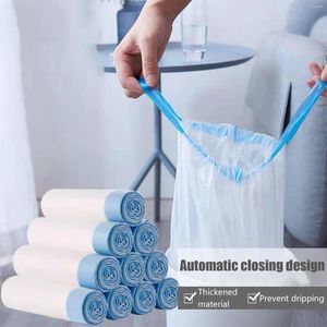 Storage Bags 1 Roll Of GarThicken Drawstring Garbage Household Disposable Trash Pouch Kitchen Cleaning Waste Bag Waterproof