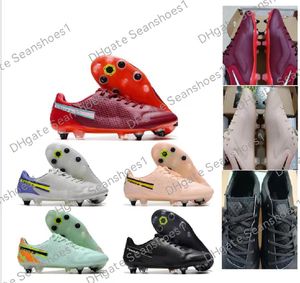 Borsa regalo Scarpe da calcio Tiempo Legend 9 Elite SG Tacchetti da calcio rimovibili in metallo Scarpe da calcio da uomo in morbida pelle Scarpe da ginnastica comode Botas De Futbol Scarpe da calcio alla caviglia in maglia