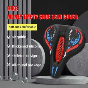 S 3D Gel Pad Cykel Saddle Seat Soft Chocked Shock-Absorbing Cycling Cushion Cover Bicycle Accessories 0131