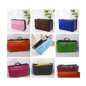 Storage Bags Mini Portable Handle Double Zipper Cosmetic Makeup Bag Mtifunctional Foldable Large Capacity Nylon Mesh Toiletries Dh04 Dhmtq