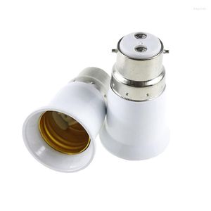 Lamp Holders B22 To E27 White LED Light Bulb Socket Adapter Converter Holder For Home Studio Pographic Fireproof Lighting Parts