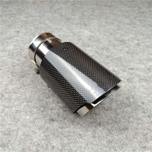 1PCS Akrapovic Carbon Exhaust Muffler Pipe Inlet 63mm Outlet 114mm Universal End Pipes AK Car Tips