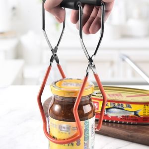 Matlagningsredskap Canning Lifter Tongwith Handle Rostfritt stål kan värmemotstånd Antiklip Jar Glass Tongs för Clip 230201