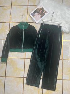 Rastreos de faixas femininas Cardigan Boutique Designer Autumn Top Sleeved Camisa com z￭per com mangas compridas com mangas compridas tecidos de algod￣o imprimido