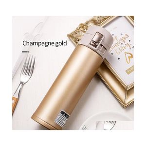 Water Bottles 304 Stainless Steel Vacuum Flasks Bounce Cups Portable Car Business 500Ml Fashion Cup Botttle Vtky2337 Drop Delivery H Dht6Z