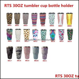 Drinkware Handle Iced Coffee Cup Sleeve Neoprene Insated ￤rmar ER f￶r 30oz 32oz Tumbler Water Bottle med b￤rb￤rarh￥llare Otjpu