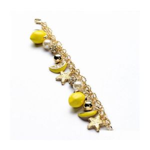 Bracelets de charme S1551 J￳ias de moda Lemon Starfish Bracelet Fruitos Farts Chair Chain C3 Drop Delt Dhgel