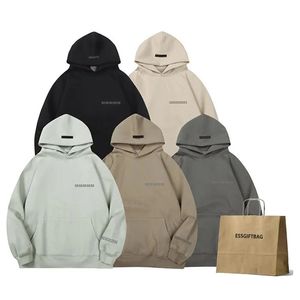 Essential Hoodie Erkek Kadın Tasarımcılar Çekme Hoodies Kış Sıcak Adam Giyim Kalın Üst Külot Hoodys Yansıtıcı Essen Sweatshirts 2xl 3xl