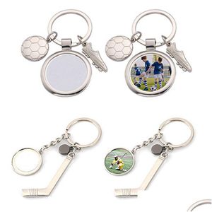 Keychains Bedanyards Sublima￧￣o Sublima￧￣o em branco Designer Diy Baseball Football Rugby Soccer Wallet Boletes Couples Car Key Ring Jewel Dhvoz