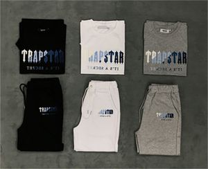 Designer Mens Trapstar t Shirt Short Sleeve Print Outfit Chenille Tracksuit Black Cotton London Streetwear S-2XL