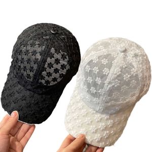 Ball Caps Hollow Lace Flower Baseball Cap Лето анти -ультрафиолетовое дышащее мешаты Летние спортивные шапки Snapback Floral Hat Women Girls G230201