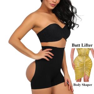Damen Shapers Bauch-Steuerhöschen Frauen Abnehmen Unterwäsche Sexy BuLifter Panty Slim Body Shaper Hohe Taille Trainer Shapewear Kurz