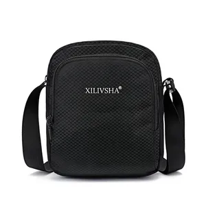 Modestil kvinnors väska canvas nylon xilivsha messenger dot diamant gitter axel midja väska handväskor crossbody bälte dam kameror