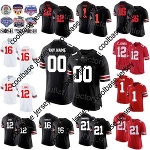 NCAA College Football Ohio State Buckeyes Jersey 1 Джастин Филдс 12 Cardale Jones 47 AJ Hawk 21 Parris Campbell 1 Braxton Miller 16 JT