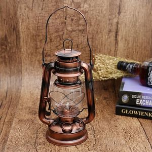 Portable Lanterns Retro Wrought Iron Classic Kerosene Lamp Outdoor Camping Night Fishing Lantern Bedside Table Ornaments