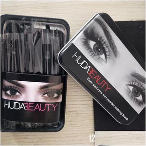 Makyaj fırçaları 12pcs set temelleri makyaj pinteux bir fırça seti brocha de maquillaje kiti desen dağıtım sağlığı güzellik araçları erişimci dhmcd