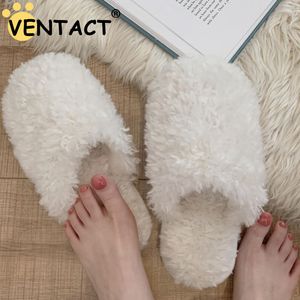 Slippers VentAct Женский внутренний дом зимняя зима Ins теплые пушистые шлепанцы мягкие туфли женщина простая женская обувь 230201