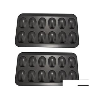 Baking Pastry Tools 4 Packs Nonstick Madeleine Pot Mold 12 With Shell Cake Tray Chocolate Drop Delivery Home Garden Kitchen Dining Dhkax