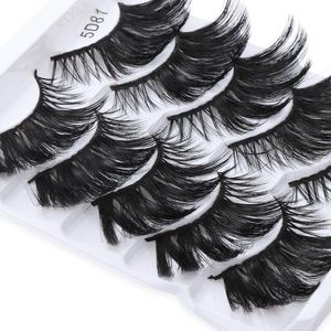 False Eyelashes 5 Par 22mm Faux Mink 5D Fluffy Thick Lashes Wispies Volym Makeup Extension Dramatic Soft Handmade Lash
