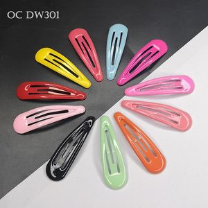 OC DW301# Children's Hair Accessories Glue Dripping and Plastic Spraying bb Clip Color Droplet Shape Candy Girl