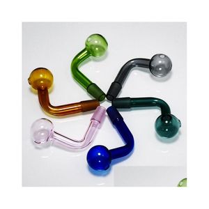 Tubi di fumo 14 mm di vetro spesso Bruciatore di olio da pipa Ciotola di tabacco 30 mm Big Ball Colorf Adattatore per bong d'acqua Drop Delivery Giardino di casa Househ Dhrma