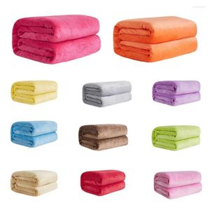 Blankets Winter Fuzzy Flannel Blanket Fluffy Warm Soft Sofa Cover Solid Color Durable Bedspread Coral Fleece Plush For Office