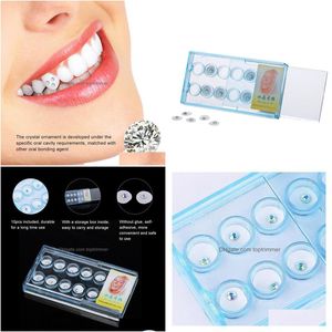 Outras higiene bucal 10pcs dentes dent￡rios j￳ias de cristal ornamentos de dentes j￳ias ferramenta de decora￧￣o de cor clara entrega de gotas de sa￺de beleza dhh8s