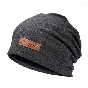 Basker kvinnor stickade hattar för män skallies mössa mäns höst hatt gorra motorhuven mjuk vår hane balaclava beanie brimless cap1987