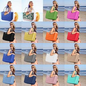 Eva strandkorg stor tygväska strand Storag väska sommarkvinna handväska silikon shoppare väskor resväskor design med hål 230201