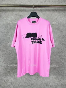 23SS projektant nadrukowane litery t-shirty Tee bluza moda główna ulica z krótkimi rękawami letnia luźna koszulka oddychająca mężczyźni kobiety koszulki z wycięciem pod szyją sukienki dla Wo 064