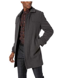 Męska wełna męska szczupła płaszcz wiatrówki drobna wełniana mieszanka solidna kolor swobodny stojak na obrożę wełniane płaszcze