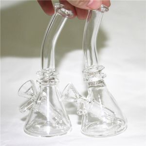 Wasserpfeifen Mini kleine Becher Bongs Duschkopf Perc Bohrinseln Matrix Birdcage Perkolator Glasbong 10 mm Gelenk Wasserpfeifen Dab Rig mit Schüssel