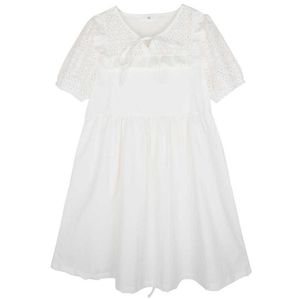 Dziewczyna Teen Kids Girls Sukienki Midi Summer Hollow Out Koronka Nowa 2022 Baby Princess Dress Eleganckie dzieci bawełniane ubranie #6987 0131