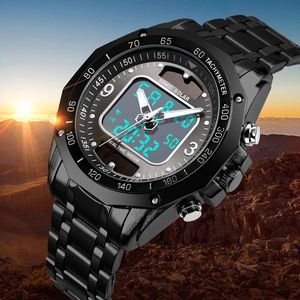 Нарученные часы мужские часы 2023 Skmei Solar Sports Digital Quartz Watch Men Clock Clock Tuple Steel Waterper Led Wrist Relogio Masculino