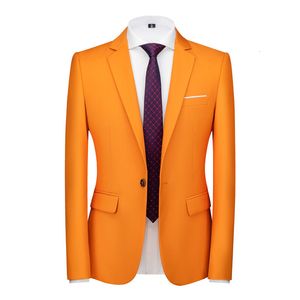 Мужские костюмы Blazers плюс размер 6xlm Candy Colors Mens Business Slim Jacket Формальная офис социальное клуб повседневная одежда в смокинге 230201