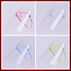 MZZ112 10Pcs Face Shield Mask Anti Saliva Splash Eyewear Anti-fog Detachable Protect Face Frame Visors for Travel Kitchen Household