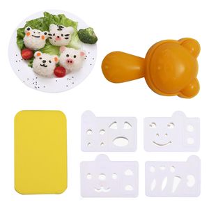 Sushi Tools Fools Cat Nori Rice Mold Dog Bear Rabbit Panda Moldes de relevo Bento Cutter de decoração Onigiri Moldes 230201